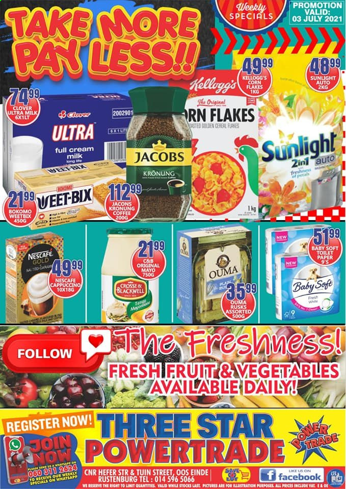 Three Star Cash and Carry specials - 06.19.2021 - 07.03.2021. 