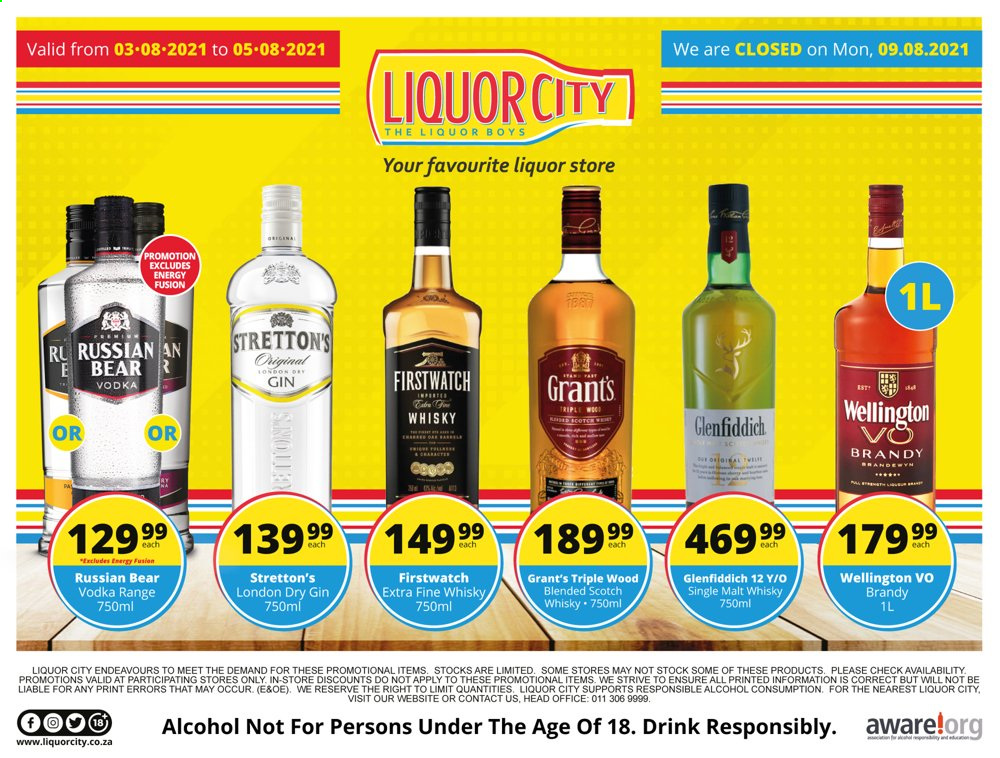 Liquor City specials - 08.03.2021 - 08.05.2021. 