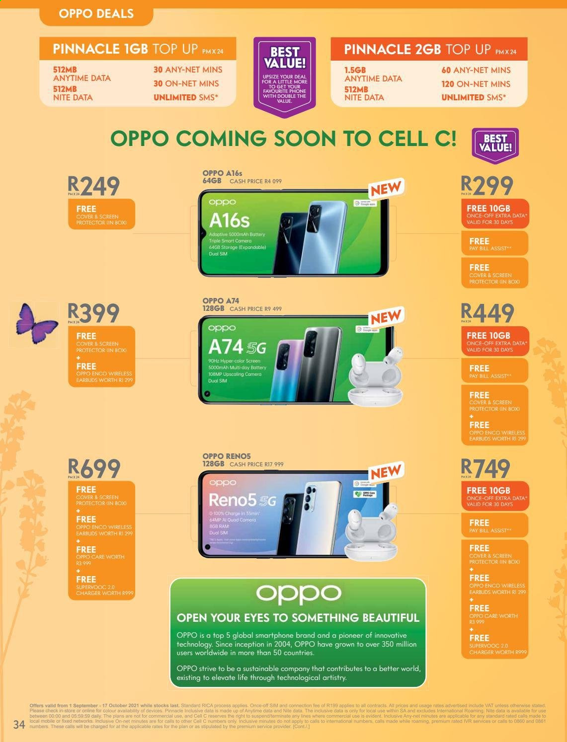 Cell C specials - 09.01.2021 - 10.17.2021. 