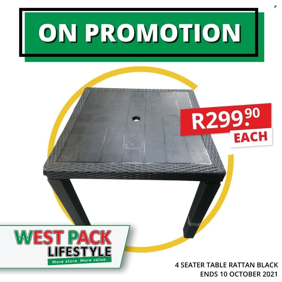 West Pack Lifestyle specials - 09.21.2021 - 10.10.2021. 