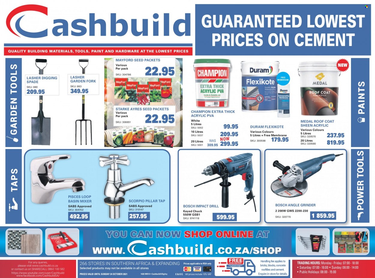 Cashbuild specials - 10.08.2021 - 10.24.2021. 