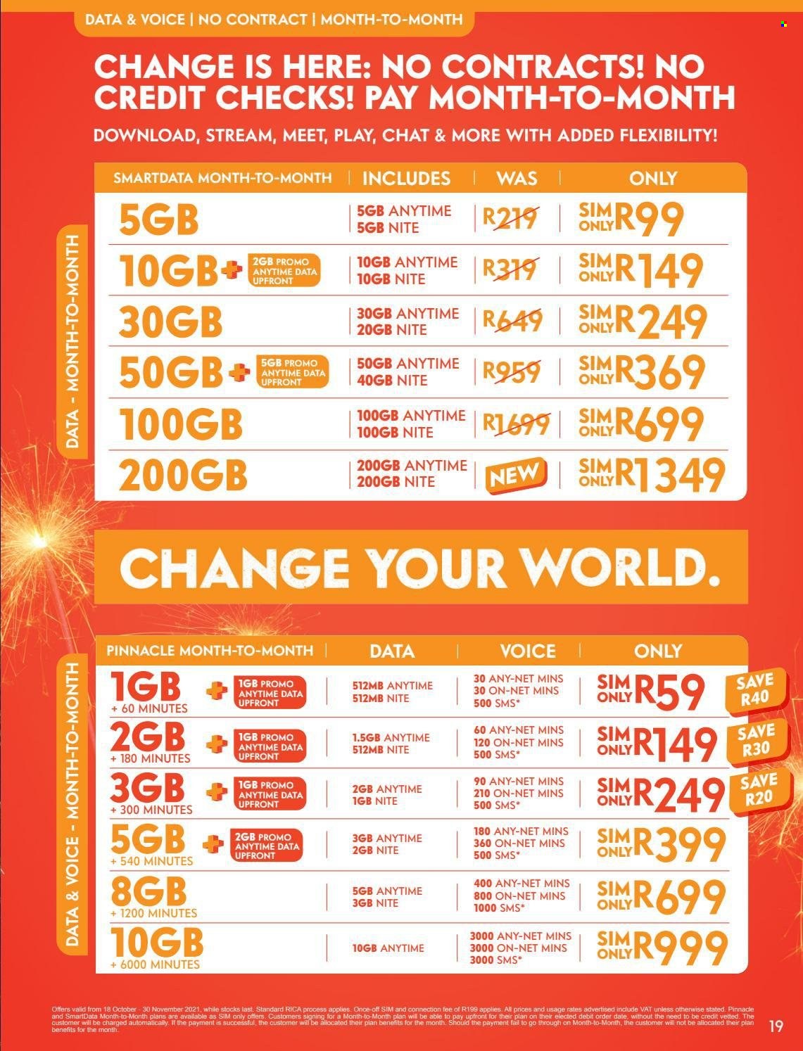 Cell C specials - 10.18.2021 - 11.30.2021. 
