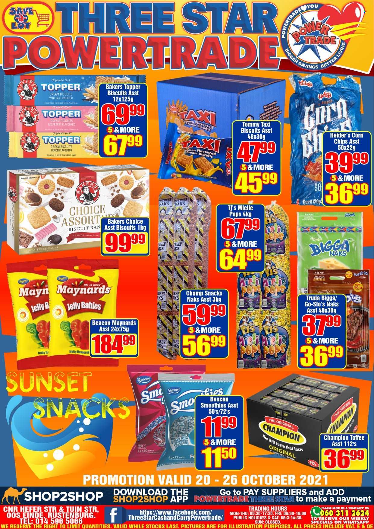 Three Star Cash and Carry specials - 10.20.2021 - 10.26.2021. 