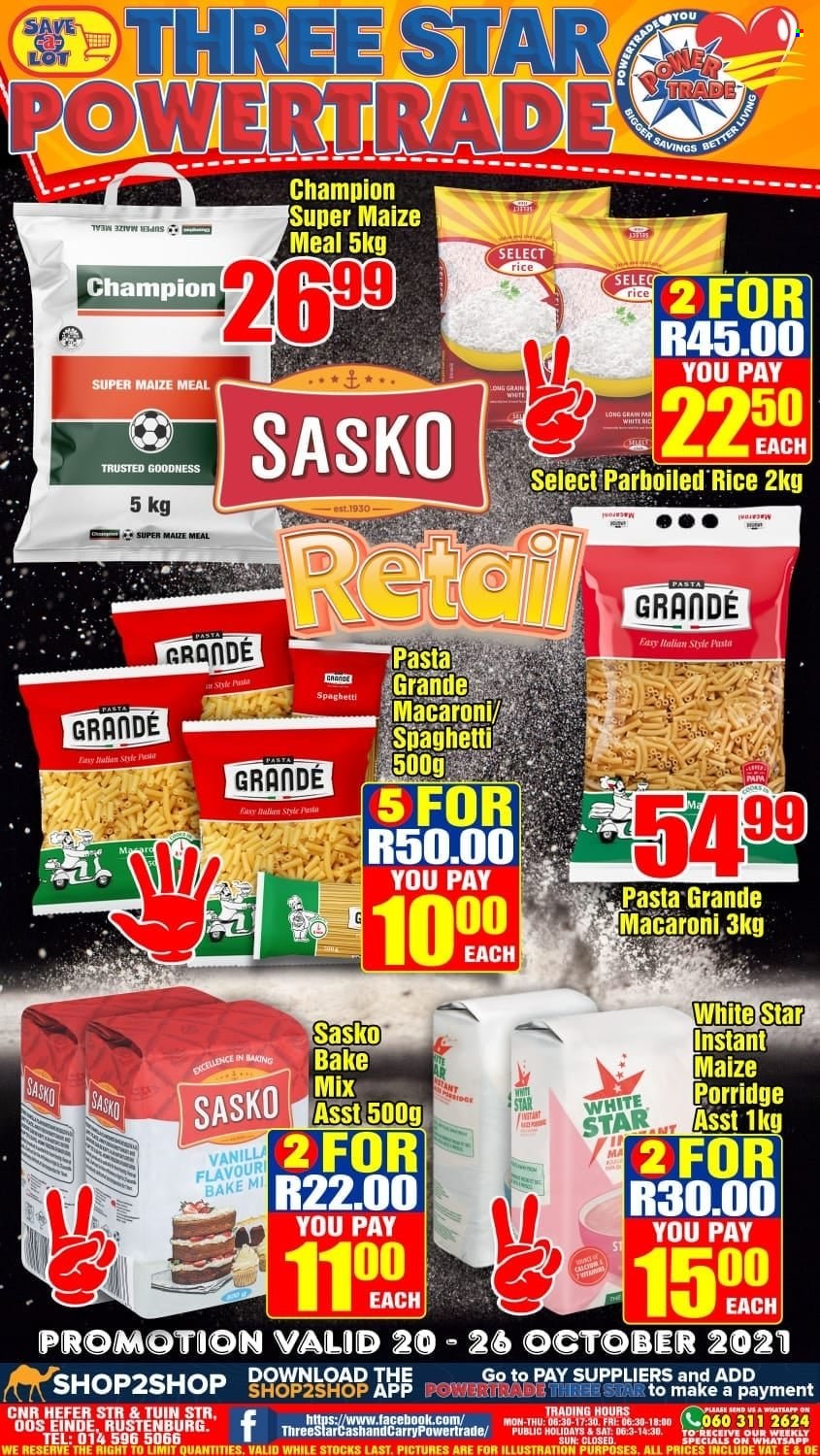 Three Star Cash and Carry specials - 10.20.2021 - 10.26.2021. 