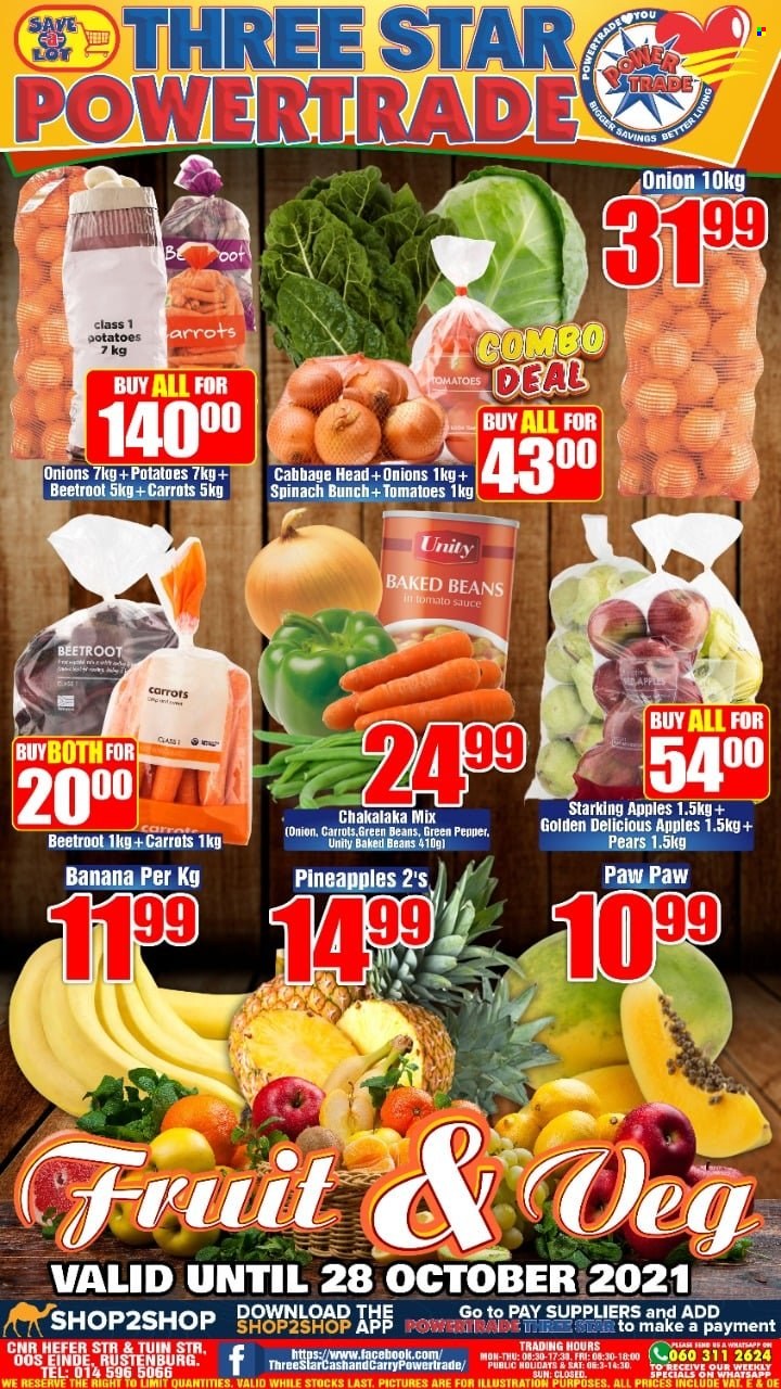 Three Star Cash and Carry specials - 10.22.2021 - 10.28.2021. 