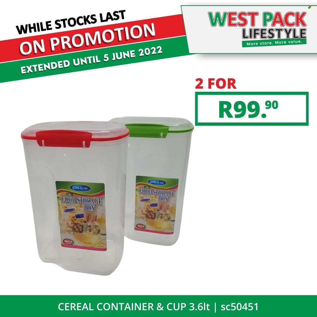 West Pack Lifestyle specials - 05.16.2022 - 06.05.2022. 
