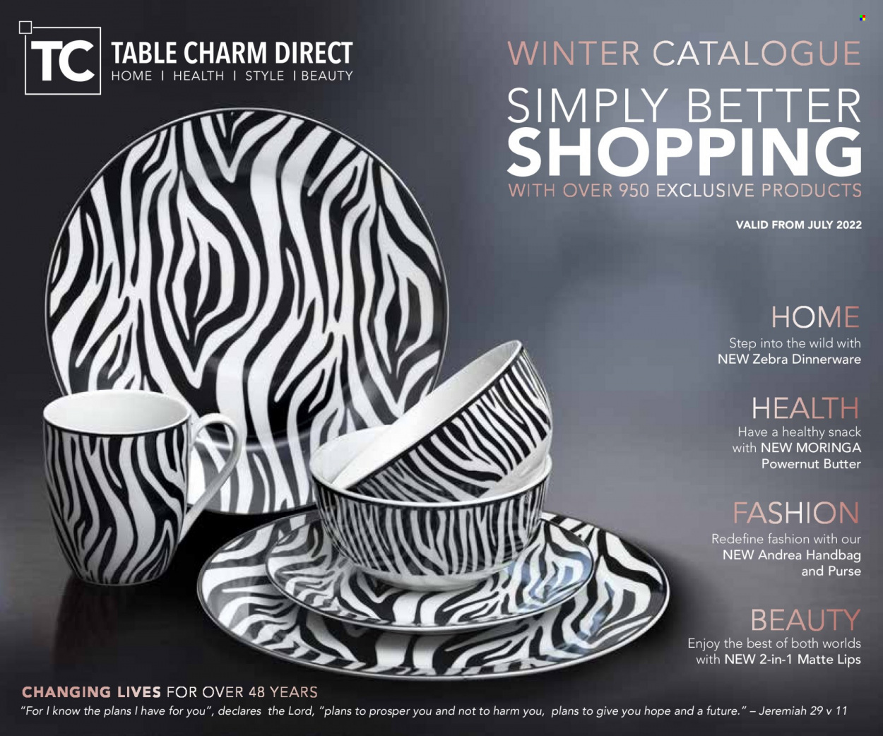 Table Charm Direct specials. 