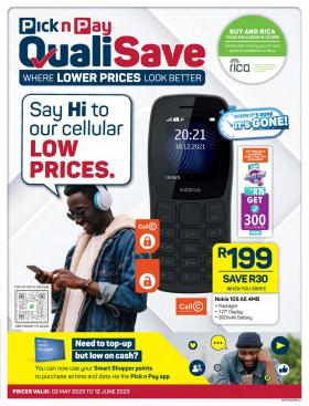 Pick n Pay - LOW PRICES ON CELLULAR