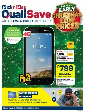 Pick n Pay QualiSave - Early Christmas Cellular Specials