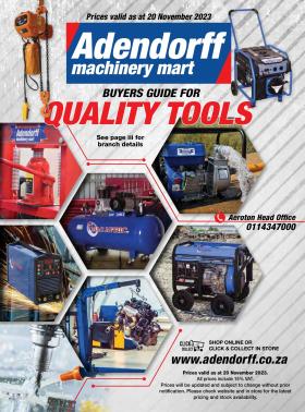 Adendorff Machinery Mart - Buyers guide for quality tools