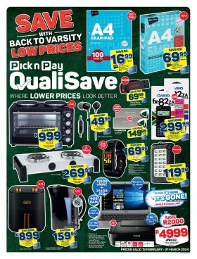 Pick n Pay QualiSave - Back to Varsity Specials