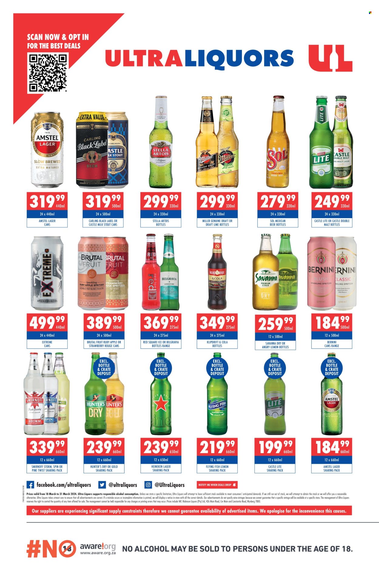 Ultra Liquors specials - 03.18.2024 - 03.31.2024. 