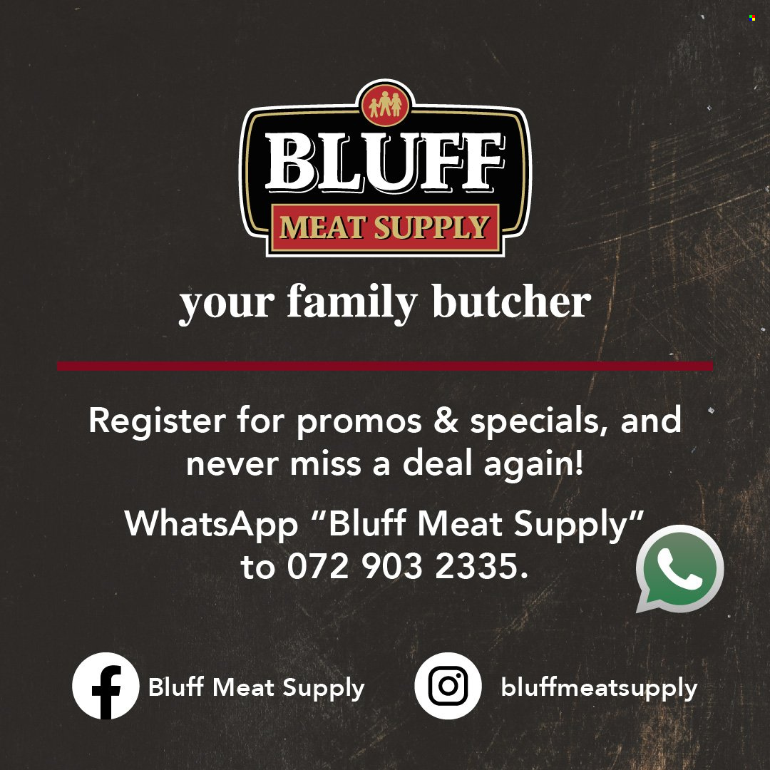 Bluff Meat Supply specials - 03.27.2024 - 03.31.2024. 