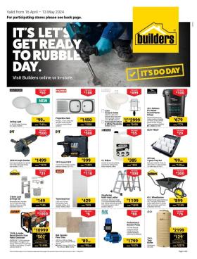 Builders - Inland : It's Let's Get Ready To Ready to Rubble Day