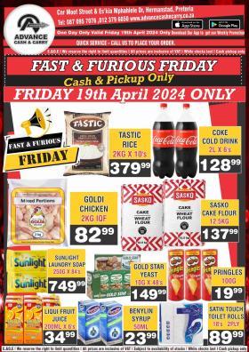 Advance Cash & Carry - Fast & Furious Friday