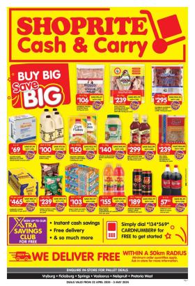 Shoprite - Cash & Carry Month End Deals Selected Stores