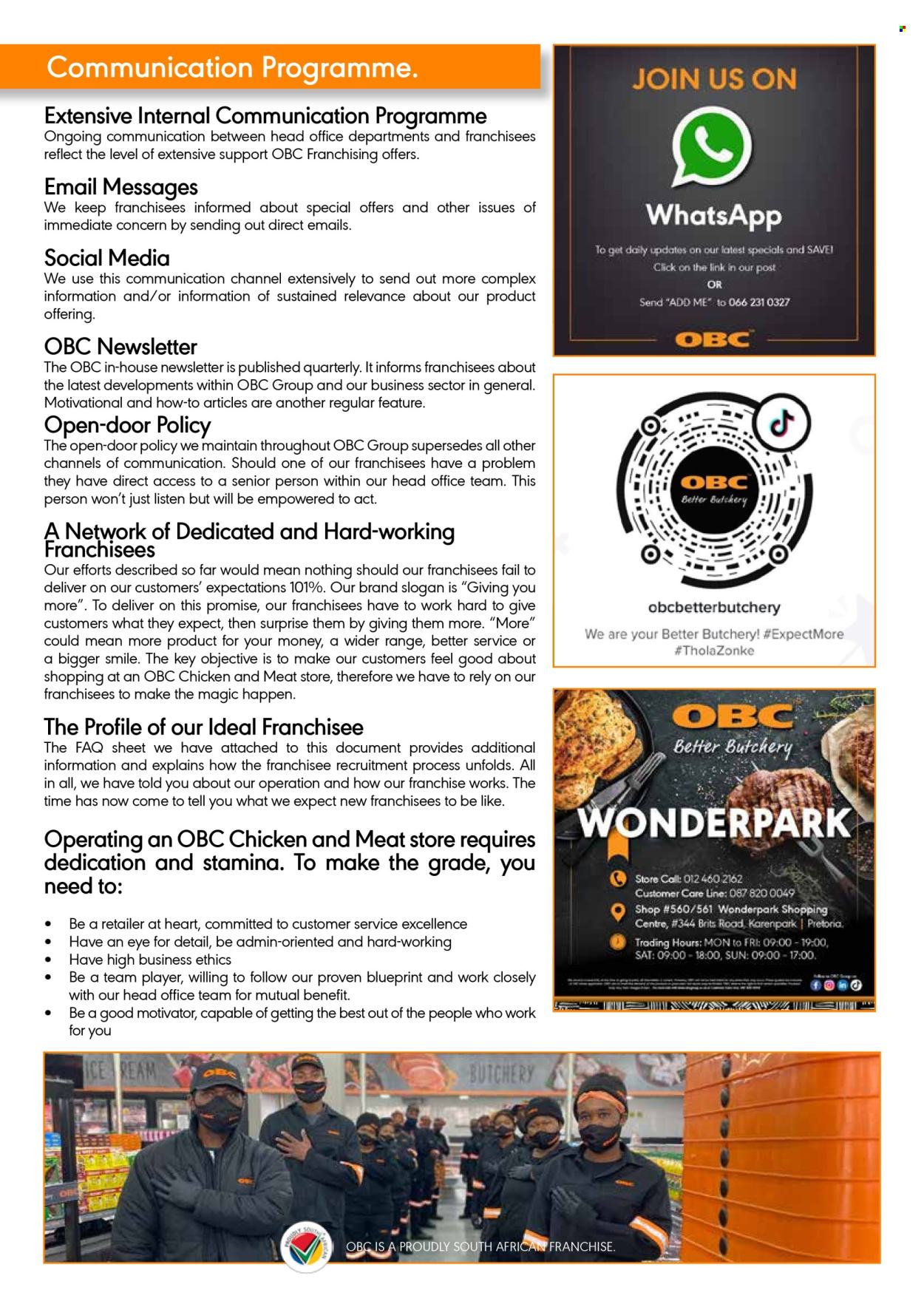 OBC specials. 