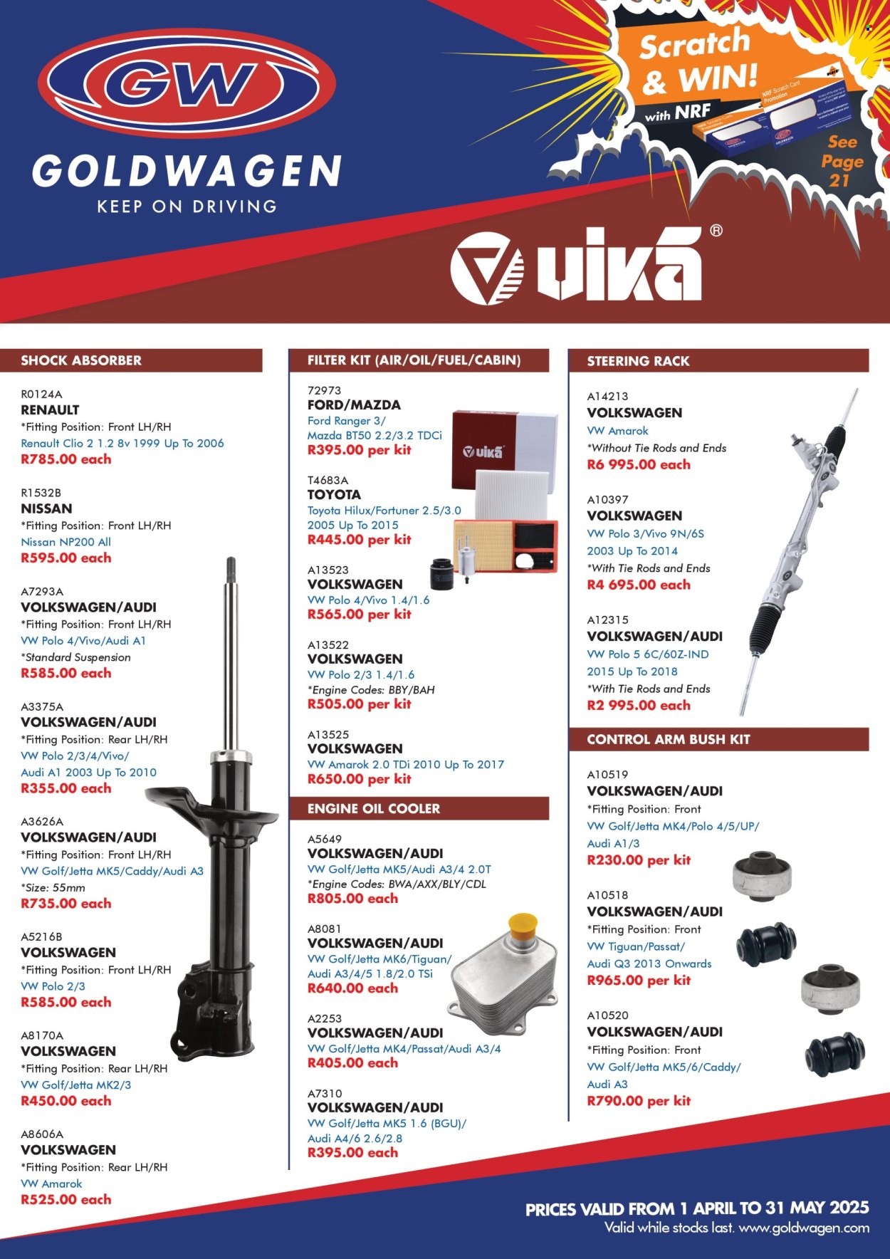 Goldwagen specials - 04.01.2025 - 05.31.2025. 