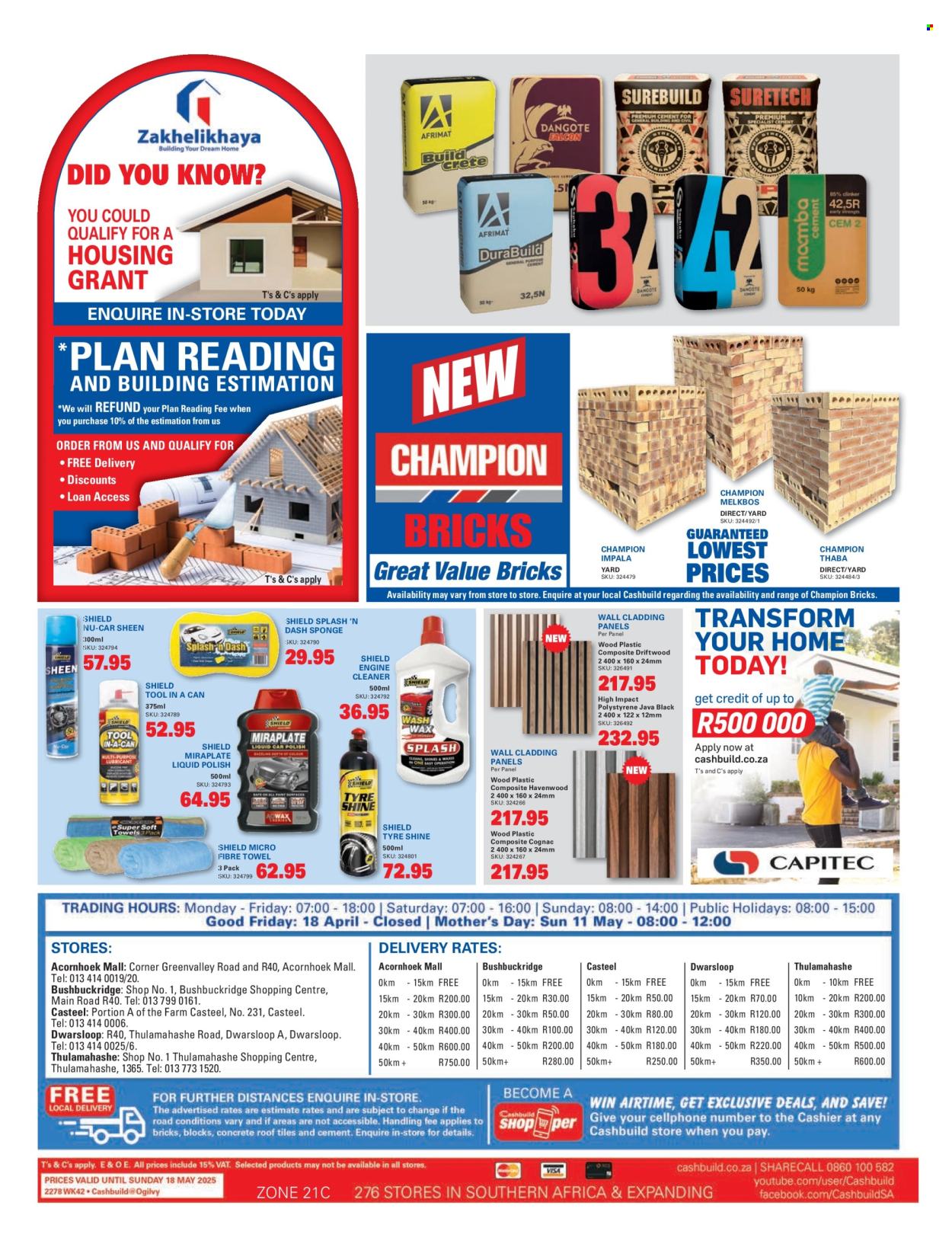 Cashbuild specials - 04.14.2025 - 05.18.2025. 