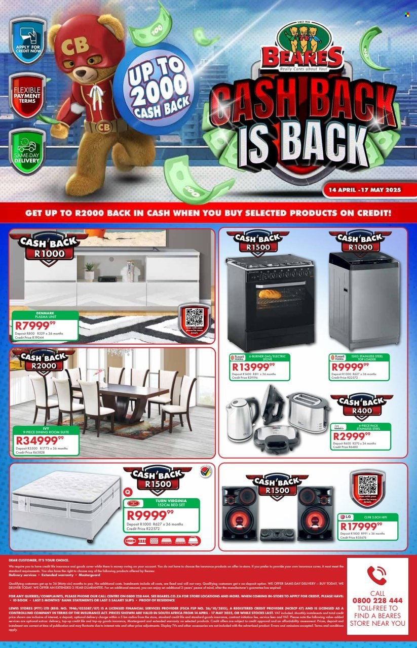 Beares specials - 04.14.2025 - 05.17.2025. 