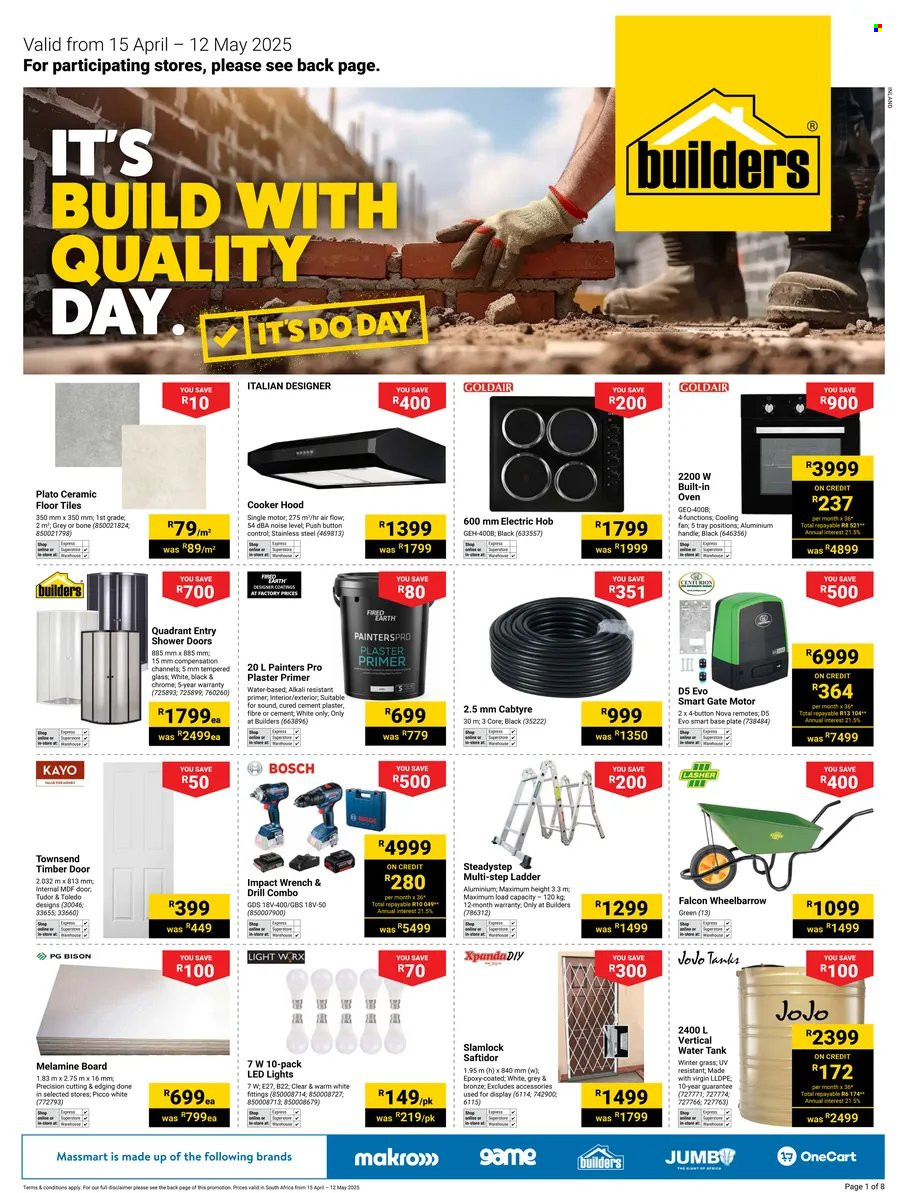 Builders specials - 04.15.2025 - 05.12.2025. 