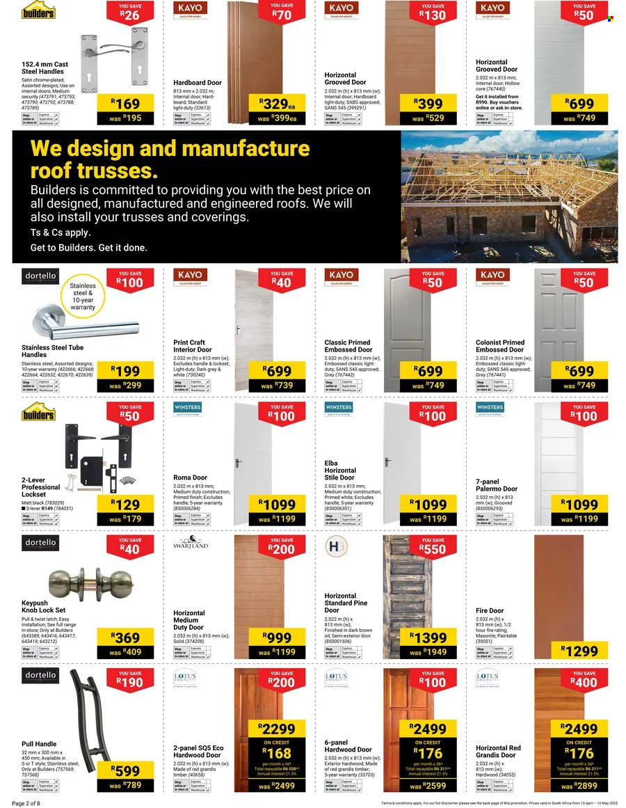 Builders specials - 04.15.2025 - 05.12.2025. 