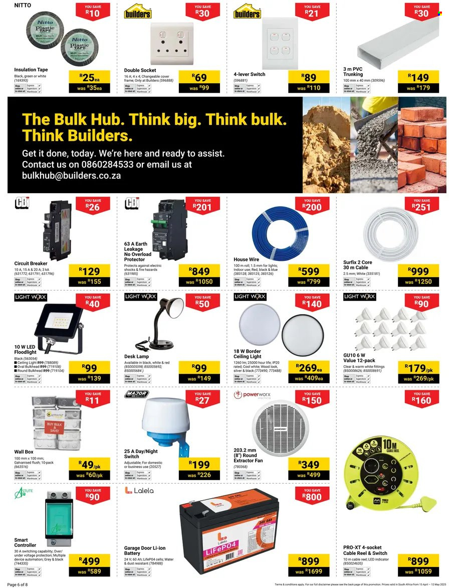 Builders specials - 04.15.2025 - 05.12.2025. 