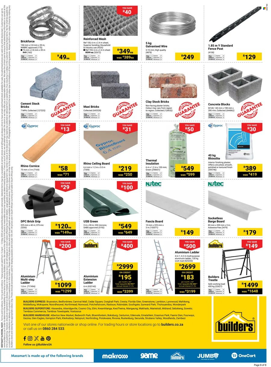 Builders specials - 04.15.2025 - 05.12.2025. 