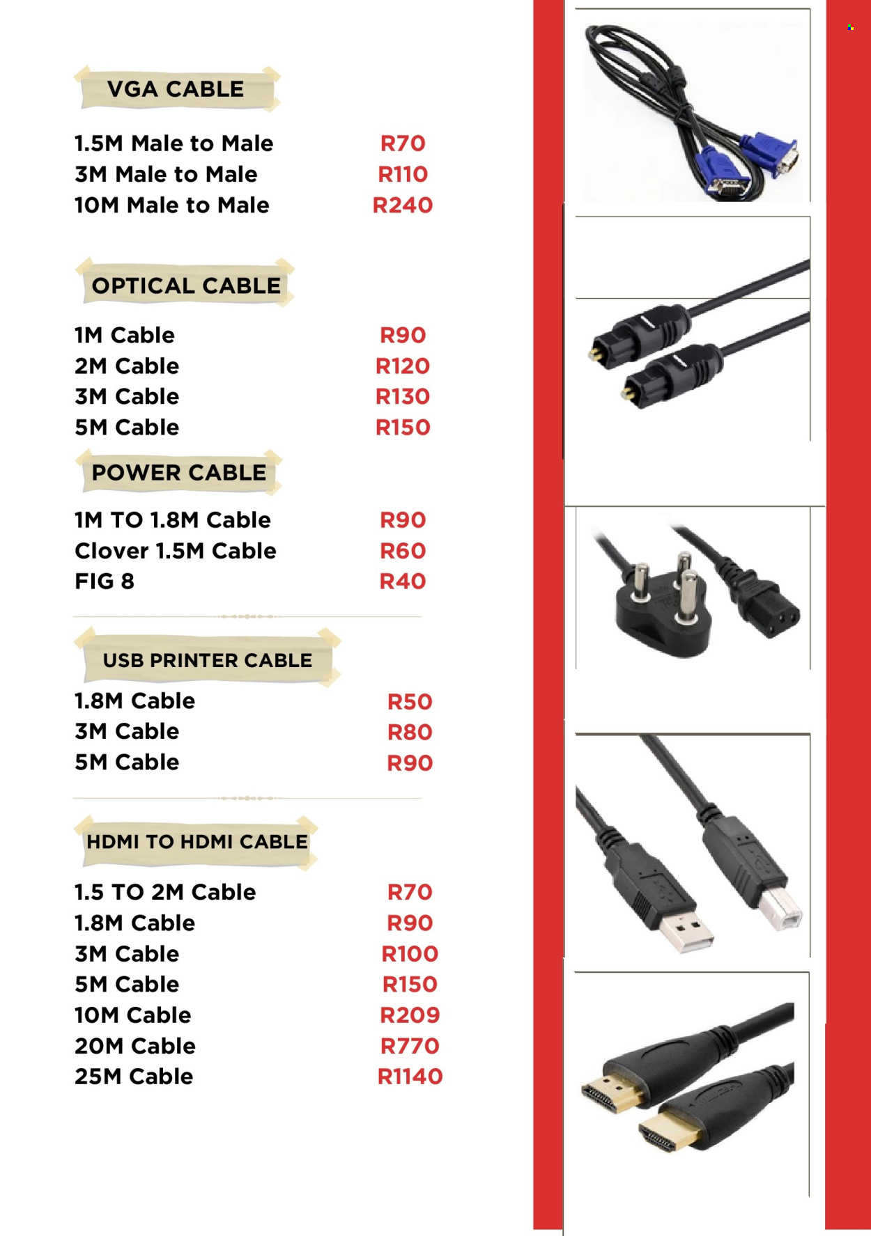 Matrix Warehouse specials. 