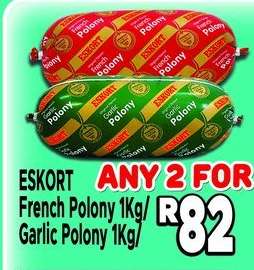 ESKORT French Polony 1Kg/Garlic Polony 1Kg