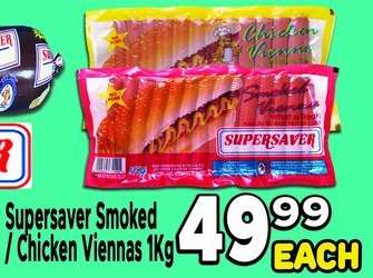 Supersaver Smoked / Chicken Viennas 1Kg