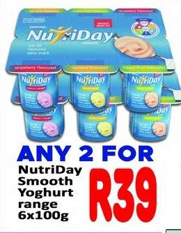 NutriDay Smooth Yoghurt range