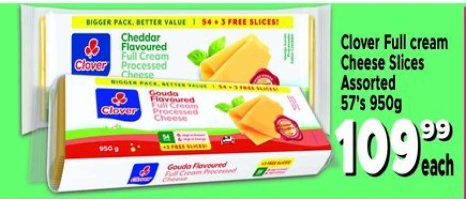 Clover Full cream Cheese Slices Assorted