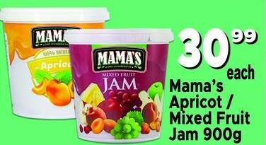 Mama’s Apricot / Mixed Fruit Jam 900g