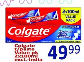 Colgate t/paste Value pk