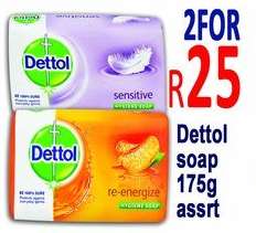 Dettol soap 175g assorted