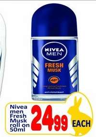 Nivea men Fresh Musk roll on 50ml