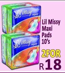 Lil Missy Maxi Pads 10's