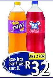 Spar-letta/ Twist assorted 2L