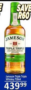 JAMESON TRIPLE TRIPLE WHISKEY 750ML