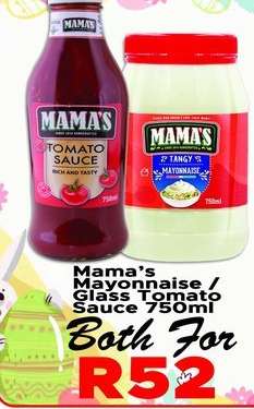 Mama’s Mayonnaise / Glass Tomato Sauce 750ml