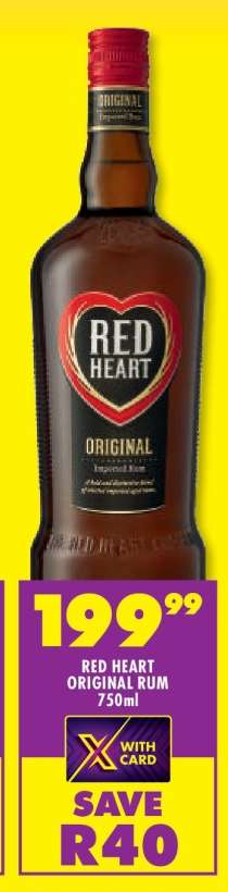 RED HEART ORIGINAL RUM 750ml