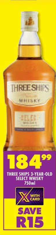 THREE SHIPS 3-YEAR-OLD SELECT WHISKY 750ml