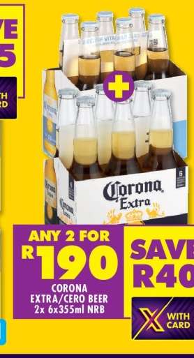 CORONA EXTRA/CERO BEER 2x6x355ml NRB