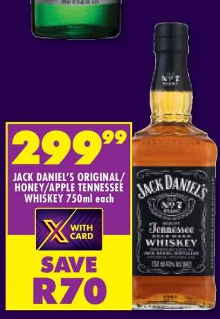 JACK DANIEL'S ORIGINAL/HONEY/APPLE TENNESSEE WHISKEY 750ml