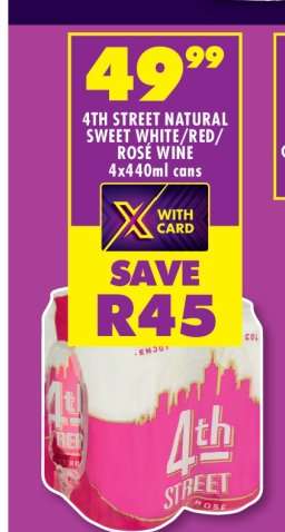 4TH STREET NATURAL SWEET WHITE/RED/ROSÉ WINE 4x440ml cans