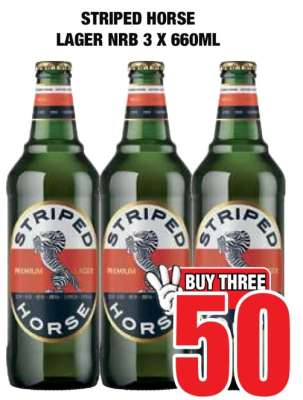 STRIPED HORSE LAGER NRB 3 X 660ML