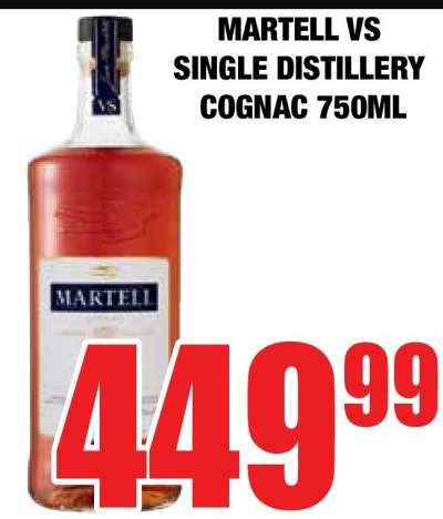 Martell VS Single Distillery Cognac 750ml