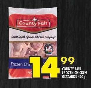 COUNTY FAIR FROZEN CHICKEN GIZZARDS 400g