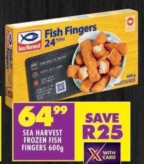 SEA HARVEST FROZEN FISH FINGERS 600g